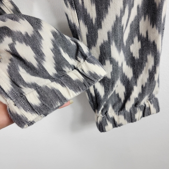 J.Crew Seaside Ikat Boho Print High Waist Pull On Cotton Jogger Pants - Picture 9 of 14